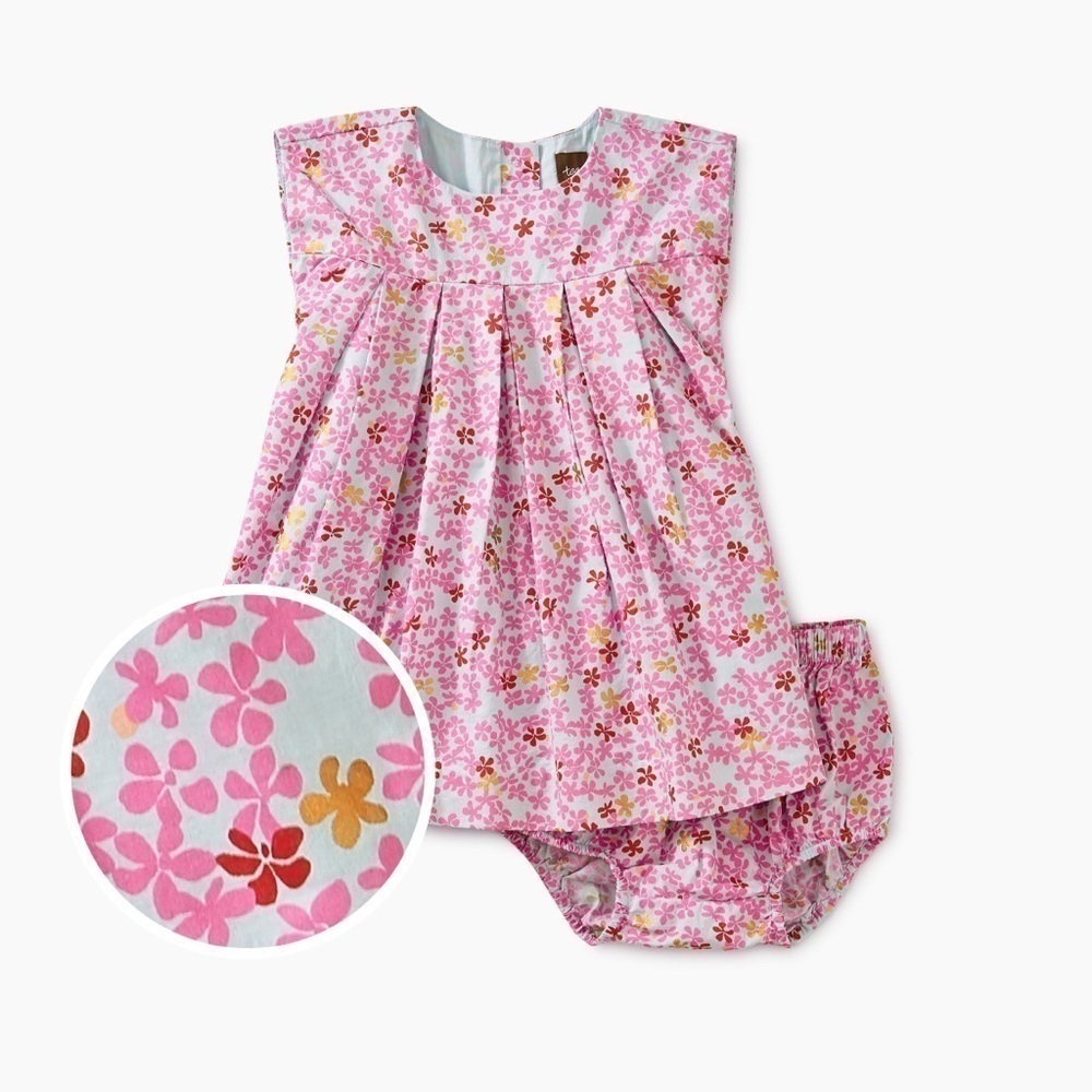 Tea collection Ditsy Pleated Baby Dress 6/9M